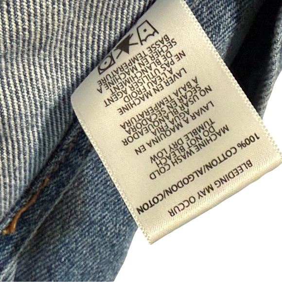 Hidden Jeans Cropped Denim Jacket Small Distressed Blue Trucker Cotton - Picture 11 of 11